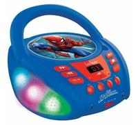 Lexibook, Spider-Man, Reproductor de CD Bluetooth, Portátil, Efectos de luz Multicolor, Toma de micrófono, Toma Auxiliar, Funciona con Pilas o con CA, Niñas, Niños, Azul/Rojo, RCD109SP