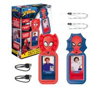 LEXIBOOK, Spider-Man, Walkie-talkies de vídeo, Rojo y Azul, TWV15SP | Walkie-talkies de vídeo Spider-Man recargables con pantalla a color, videollamadas y USB-C