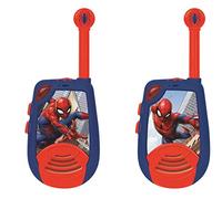 LEXIBOOK, Spider-Man, Walkie-Talkies Digitales para niños, 2 km de Alcance de transmisión, función Morse Light, Clip para cinturón para Transporte, Funciona con Pilas, Azul/Rojo, TW25SP