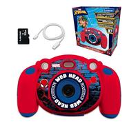 LEXIBOOK Spiderman - Cámara Digital Infantil, función Foto y vídeo, Juegos, Tarjeta SD de 32 GB incluida - DJ080SPLXB