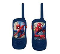 LEXIBOOK, Spider-Man, Walkie-talkies, Juego de comunicación para niños, Clip para cinturón de Transporte, Batería, Rojo/Azul, TW11SP