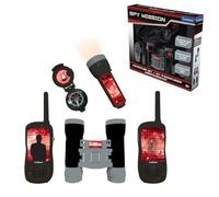 LEXIBOOK Spy Mission - Set de Aventurero para Niños, Walkie-Talkies 120m, Prismáticos, Brújula, Linterna, RPTW12SPYLXB