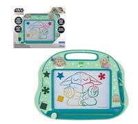 LEXIBOOK, Star Wars, Pizarra Mágica Magnética, CRSW550LXB | Pizarra magnética multicolor con lápiz y sellos, juguete creativo borrable