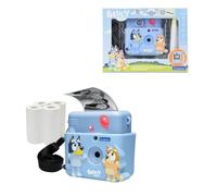 Lexibook, Starcam® Print, Pack de cámara con Impresora instantánea, Tarjeta SD, 4 Rollos de Papel, Correa de muñeca, protección 3D Bluey y Kit de personalización incluidos, Azul, DJ130BYZ