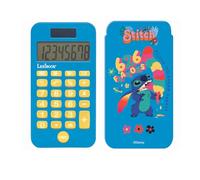 Lexibook, Stitch, Calculadora de Bolsillo Azul, C45DLXB | Funda protectora, funciones avanzadas, alimentación solar y a pilas