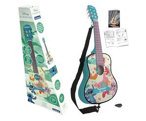 Lexibook, Stitch Guitarra Acústica de Madera, K2000D | 78 cm (30"), 6 cuerdas de nailon, guía de aprendizaje, púa y correa
