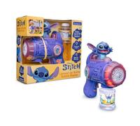 LEXIBOOK, Stitch, Lanzador de Burbujas electrónico, Efectos de luz y Sonido, Pulverización Continua de Burbujas, Agarre fácil, Luces LED, Incluye solución de 100ml, Azul, PRB30D