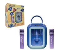 Lexibook, Máquina de Karaoke Bluetooth Stitch con 2 Micrófonos Inalámbricos, Batería Recargable Incorporada, Conectividad Bluetooth, Diseño Portátil, Azul, BTC030DLXB