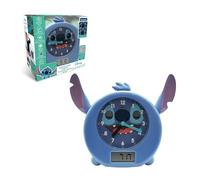 LEXIBOOK, Stitch Reloj Compañero de Sueño, RLT100DLXB | Luz de despertar, radio FM, simulación amanecer/atardecer, 6 sonidos naturales