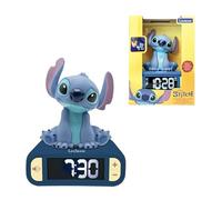 LEXIBOOK, Stitch Reloj Despertador Luz Nocturna, RL800DLXB | Sonidos y melodías, pantalla LCD retroiluminada, luminoso, snooze, azul