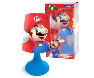 LEXIBOOK, Super Mario, Mini lámpara de noche sin cable y luz nocturna, rojo, MLT10NI