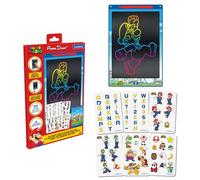 LEXIBOOK, Super Mario, Pizarra mágica, Juguete artístico y Creativo para niñas y niños, Dibujos Multicolores, Pantalla de 28 cm, Incluye 1 lápiz óptico y 6 Plantillas, Azul, CRT10NI