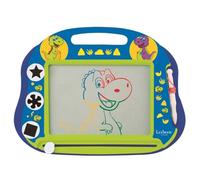 LEXIBOOK Tablero de Dibujo magnético mágico Multicolor Dinosaurio, Juguete Creativo artístico para Las Muchachas y Muchachos, Pluma de la Aguja y Sellos, Azul, CRDINO550LXB