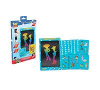 LEXIBOOK, Tableta de Dibujo de Aprendizaje E-Ink de 11'' de Toy Story con Plantillas, Pantalla Sensible a la Presión, Botón de Borrado y Bloqueo, Diseño Ultra Delgado, Azul, CRT10TSLXB