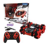 LEXIBOOK, tobogán Crosslander®, Coche teledirigido, hasta 12km/h, 4 Ruedas motrices, Reversible, Acrobacias locas a 360°, Efectos Luminosos, Recargable, RC58LXB