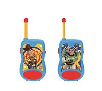 LEXIBOOK, Toy Story Woody Buzz l'Éclair Walkie Talkies, Juego de comunicación para niños, 2 Canales, Clip para cinturón, a Pilas, Azul/Amarillo, TW12TS
