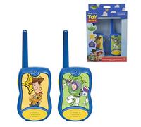 LEXIBOOK, Toy Story Woody Buzz l'Éclair Walkie Talkies, Juego de comunicación para niños, 2 Canales, Clip para cinturón, a Pilas, Azul/Amarillo, TW12TSLXB