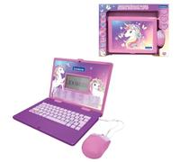 Lexibook, Unicorn Computadora Educativa, JC601UNIi1LXB | Inglés/Francés, 164 actividades, diseño fino, teclado y ratón realistas, matemáticas, lógica, música
