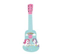 Lexibook Primera Guitarra de Madera Unicornio 6 Cuerdas, 53 cm, guía incluida, Rosa/Azul, Color (K205UNI)