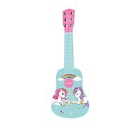 Lexibook, Unicornio Guitarra de Madera, K205UNI | Guitarra 53 cm, 6 cuerdas, guía de aprendizaje incluida, rosa/azul