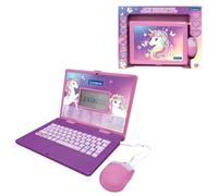 Lexibook, Unicornio, Laptop Educativo Bilingüe, Inglés e Italiano, 164 Actividades, Matemáticas, Juegos de Lógica, Modo Musical, Gran Pantalla LCD, Diseño Unicornio, Rosa/Púrpura, JC601UNIi5LXB