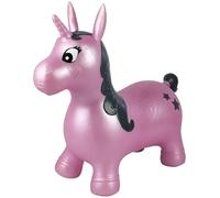 LEXIBOOK Unicornio Saltadora Inflable, para Uso en Interiores y Exteriores, Desarrollo del Equilibrio y la motricidad, Bomba de Mano incluida, Plástico Seguro e Duradero, Rosa, BG050UNILXB