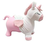 LEXIBOOK - Unicornio Saltadora Inflable, Bomba de Mano incluida, Plástico Seguro e Duradero - Funda extraíble y Lavable - Rosa, BGP050UNILXB
