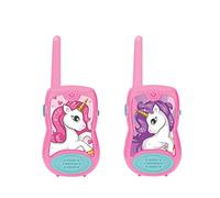 Lexibook, Unicornio, Walkie-talkies 200m, Juego de comunicación para niños, 2 Canales de comunicación, Clip para cinturón, a Pilas, Rosa, TW12UNI
