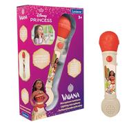 Lexibook, Vaiana, Micrófono Luminoso para niños, Juguete Musical, Altavoz Integrado, Efectos de luz, melodías de demostración Incluidas, Beige/Rojo, MIC80VNLXB