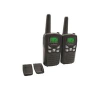 Lexibook, Walkie-talkies para niños, Juguetes de Largo Alcance 8km / 5 Millas, Pantalla LCD, Sonido Digital, Juego de comunicación Interior y Exterior, Clip para el cinturón, Negro, TW58