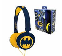 LEXIBOOK, Warner Batman, Auriculares Estéreo, HP015BATLXB | Volumen seguro, plegables, ajustables, azul/naranja