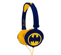 LEXIBOOK Warner Batman-Auriculares estéreo, Potencia Apta para niños, Plegable y Ajustable, Azul/Naranja, Color, Medium