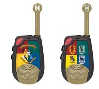 LEXIBOOK Warner Harry Potter - Walkie-Talkies Digitales - Rango transmisión hasta 2 kms, Morse Luminoso, Pinza para Colgar del cinturón, 2 Canales, batería, Negro/Oro, TW25HPLXB