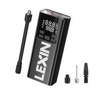 LEXIN P5 Compresor de Aire Portatil 150 PSI, Inflador Ruedas Inalámbrico 5000mAh, Inflador Neumáticos Eléctrico Pantalla LCD, Bomba Aire Presta/Schrader para Moto/Coche/Bicicleta/Pelota/Scoote