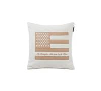 LEXINGTON Arts & Crafts - Funda de almohada (algodón, 50 x 50 cm), color blanco y beige