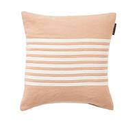 Lexington Funda de cojín Emboidery Striped Linen/Cotton 50x50 cm Beige-white