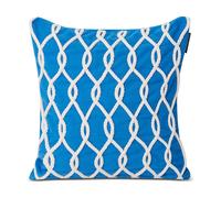Lexington Funda de cojín Rope Deco Canvas 50x50 cm Azul-blanco