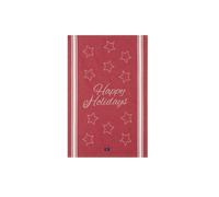 LEXINGTON Happy Holidays Org Cotton Jacquard Kitchen Towel, rojo/blanco, 50 x 70 cm