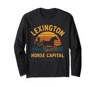 Lexington Horse Camisa Sunset Capital Bluegrass KY Pride Manga Larga