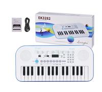 Lexington Teclado eléctrico de 32 teclas, piano digital pequeño para principiantes, mini regalo musical portátil (EK3282, blanco)