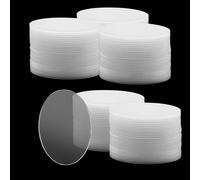 LEXININ 100 unidades de discos acrílicos redondos de 5 cm, 50 mm, hojas de círculos acrílicos transparentes para manualidades, pintura, decoración de festivales