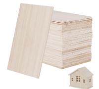 LEXININ 50 hojas de madera de 150 x 100 x 2 mm, tableros de madera A6 sin terminar para modelos de carpintería, grabado, manualidades, bricolaje