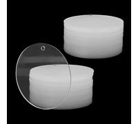 LEXININ 60 unidades de círculos acrílicos de 7,6 cm con agujero, discos acrílicos transparentes para llavero de bricolaje, manualidades