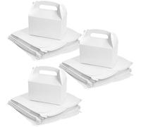 LEXININ 72 cajas blancas de fiesta, cajas de regalo pequeñas para llevar alimentos, picnic divertido, celebración de cumpleaños, boda, 16 x 9,5 x 9,5 cm