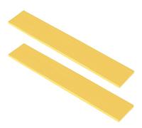 LEXININ Barra plana de latón de 6 x 50 x 300 mm, 0.25 x 1.97 x 11.8 pulgadas, material sólido para platos y manualidades, 2 piezas