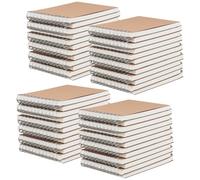 LEXININ Cuadernos en espiral A6, marrón Kraft, paquete de 40, páginas en blanco para dibujar y escribir en diario