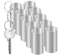 LEXININ Llaveros de metal, 25 mm, 300 piezas, aros de anillo dividido de 1 pulgada para manualidades