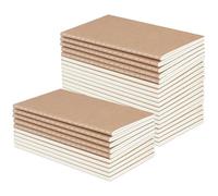 LEXININ Mini cuadernos, 3.5 x 5.5 pulgadas, cubierta de papel kraft, sin forro, paquete de 30