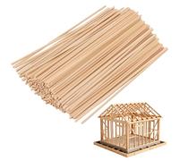 LEXININ Palos cuadrados de madera natural sin acabar, 30 cm, 200 unidades, para manualidades