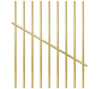 LEXININ Paquete de 10 varillas redondas de latón de 6 x 300 mm, 0.25 x 11.8 pulgadas de latón macizo para manualidades, proyectos de bricolaje